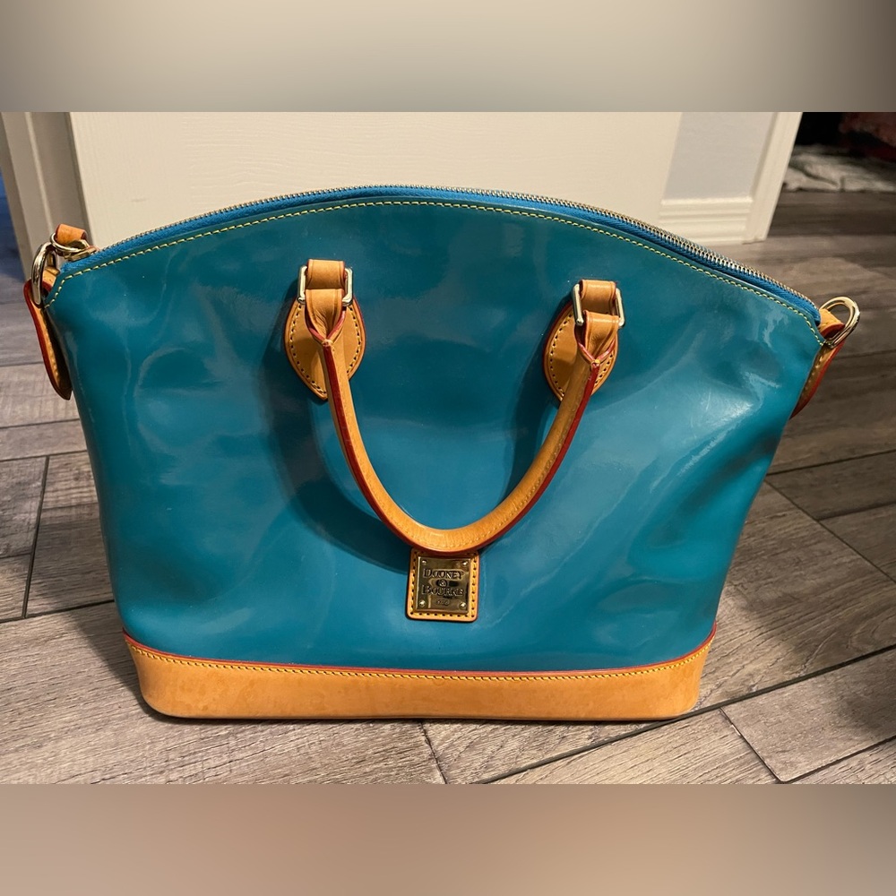 Dooney & Bourke Blue and Tan Satchel